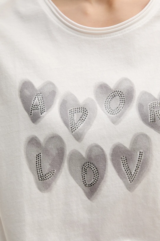 OUI t-shirt bawełniany 96050 biały