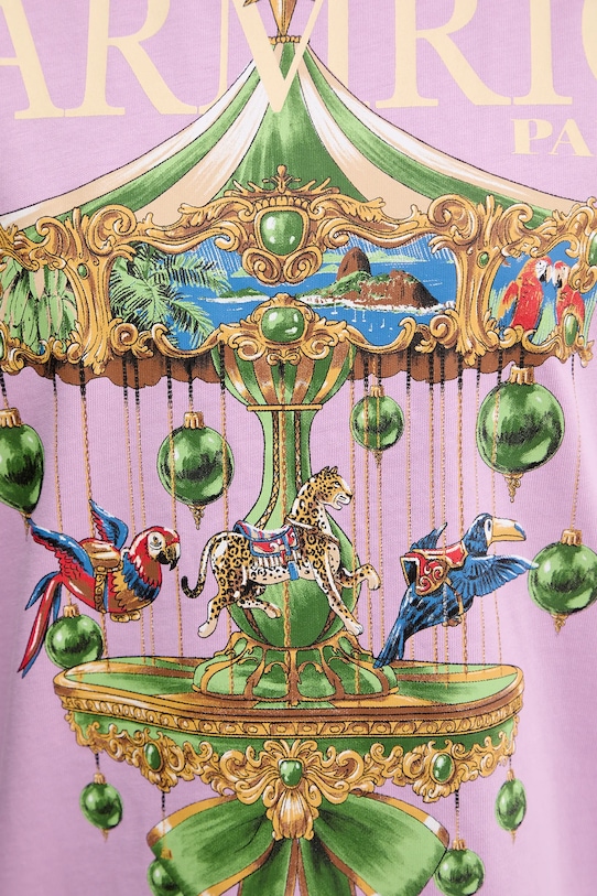 Farm Rio t-shirt bawełniany 354549 różowy