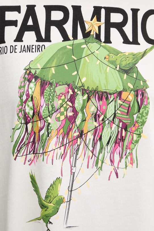 Farm Rio t-shirt bawełniany 354563 beżowy