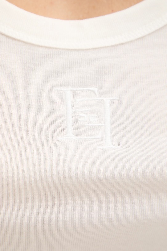 Elisabetta Franchi top z dodatkiem wełny CN77B61E2 beżowy