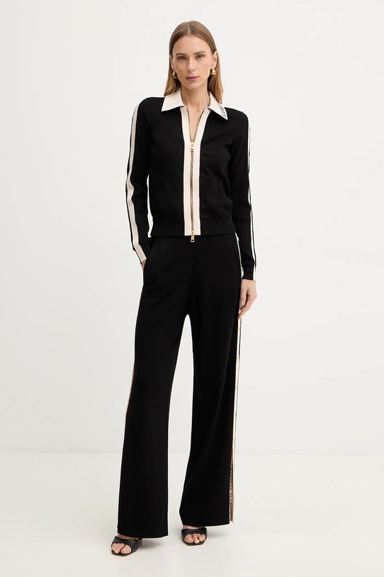 Elisabetta Franchi top z dodatkiem wełny CN77B61E2 czarny SS26