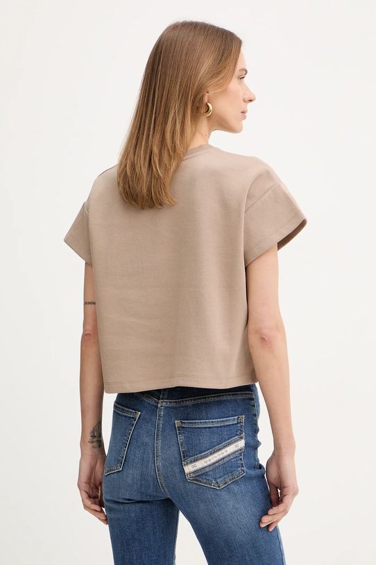 Odzież Elisabetta Franchi t-shirt MA73D61E2 brązowy