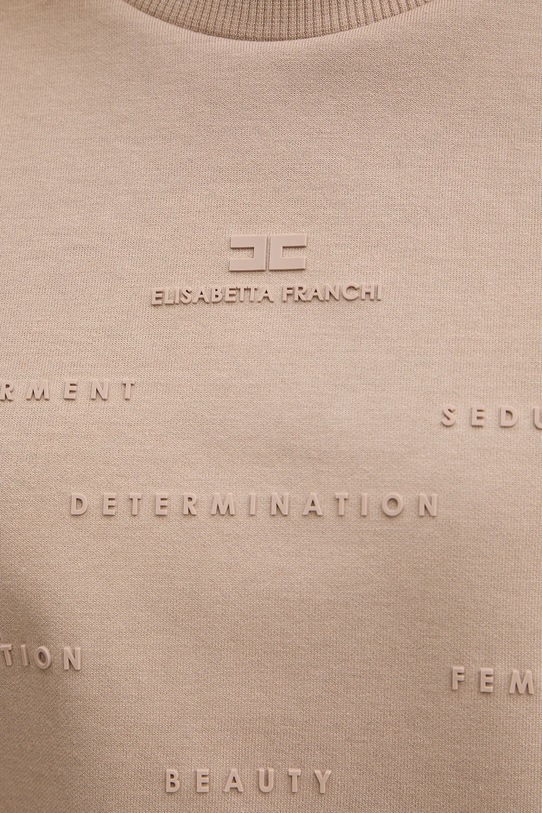 Elisabetta Franchi t-shirt MA73D61E2 brązowy