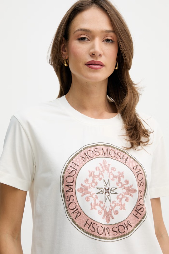 Mos Mosh t-shirt Judd beżowy 176770