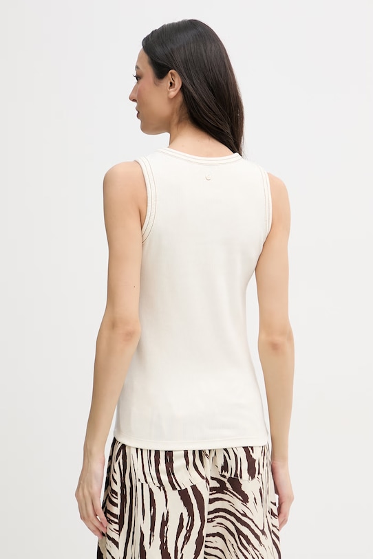 Ρούχα Mos Mosh Τοπ γυναικείο με βαμβάκι Ara 177230 μπεζ