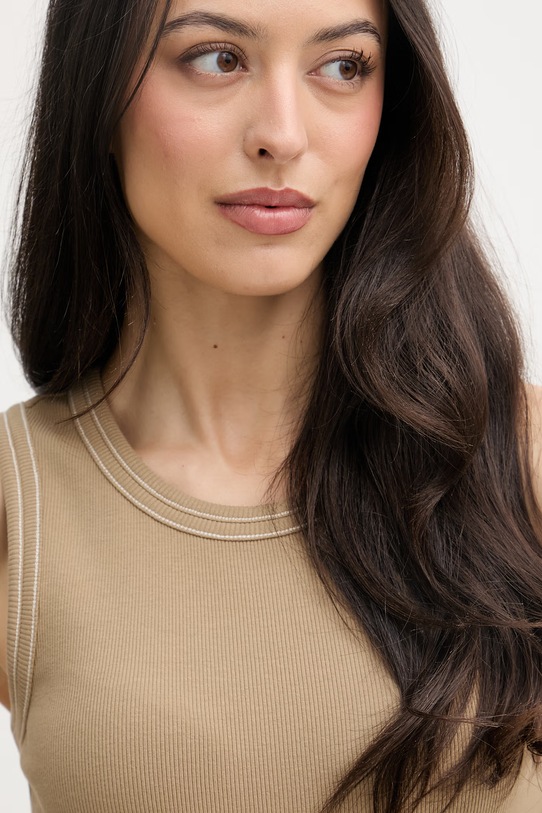 Mos Mosh τοπ γυναικείο με βαμβάκι Ara μπεζ 177230