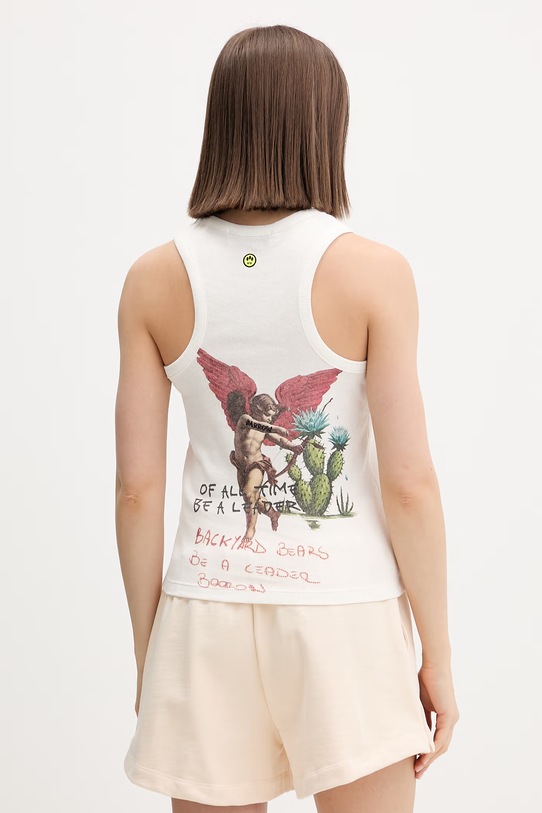 Odzież Barrow top damski bawełniany z elastanem S6BWWOTA117 beżowy