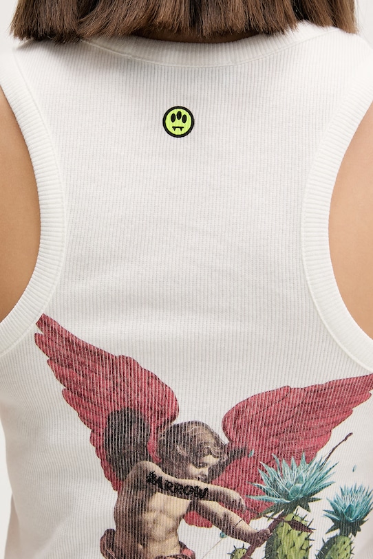 Barrow top damski bawełniany z elastanem S6BWWOTA117 beżowy