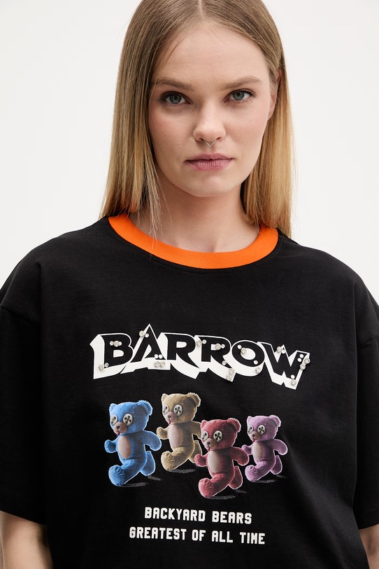 Barrow t-shirt bawełniany czarny S6BWWOTH128