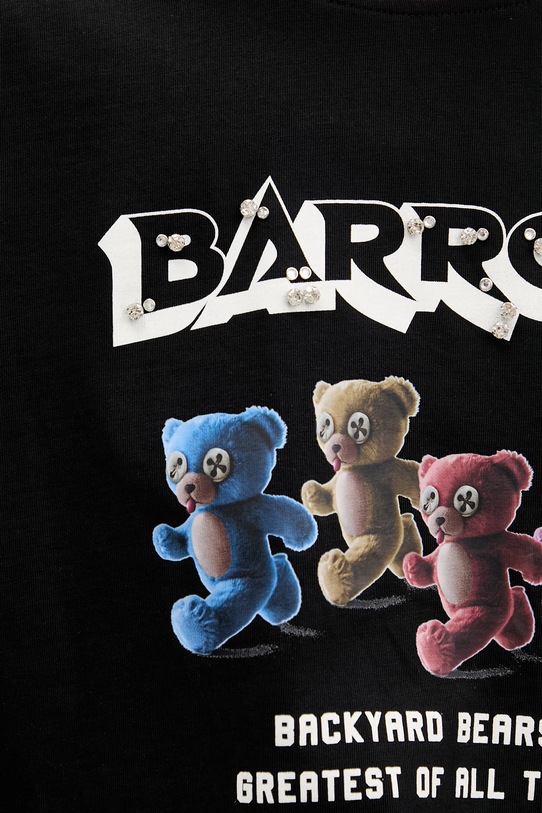 Barrow t-shirt bawełniany S6BWWOTH128 czarny