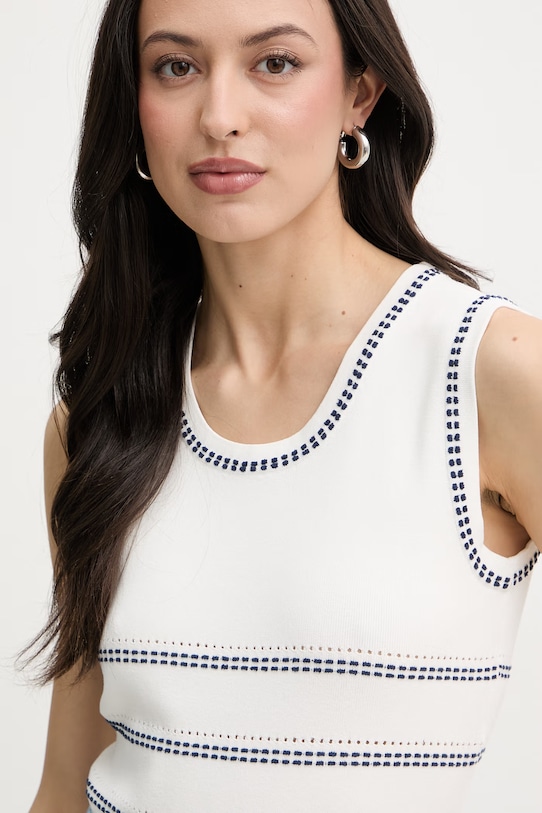 Liu Jo kamizelka damska z wiskozą biały WA6146.MA81R