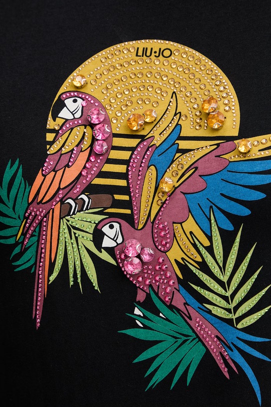 Liu Jo t-shirt bawełniany WA6237.JS923 czarny