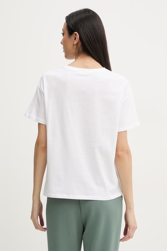 Odzież Liu Jo t-shirt damski bawełniany WA6238.JS923 biały