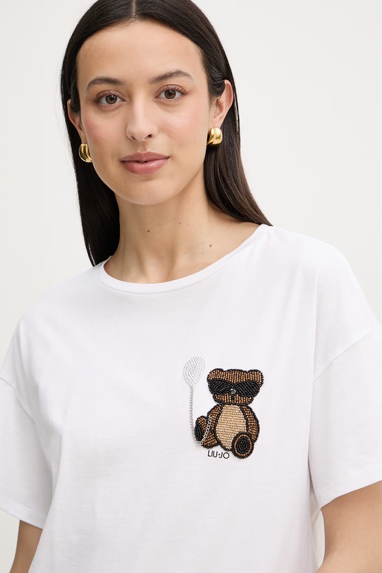 Liu Jo tricou pentru femei, din bumbac alb WA6414.JS923