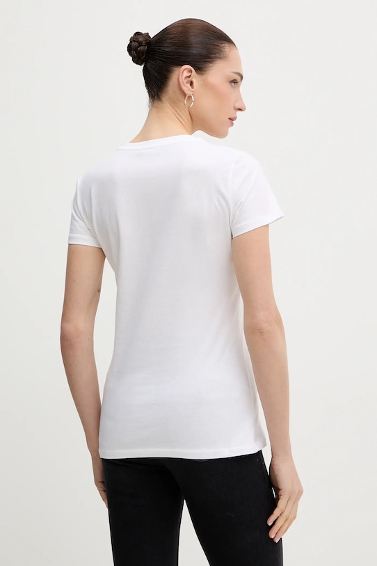 Odzież Liu Jo t-shirt bawełniany WA6493.JS923 biały