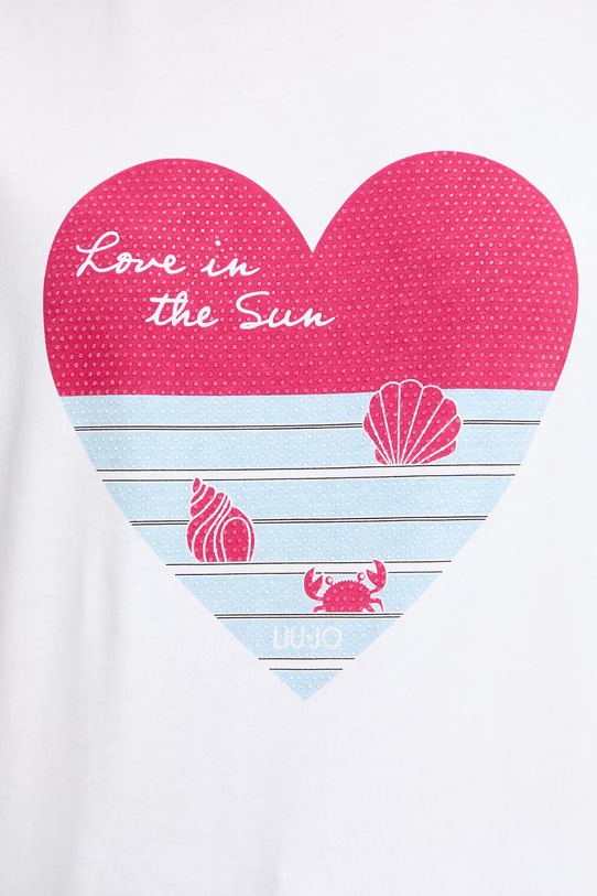 Liu Jo T-shirt damski bawełniany WA6502.JS923 biały