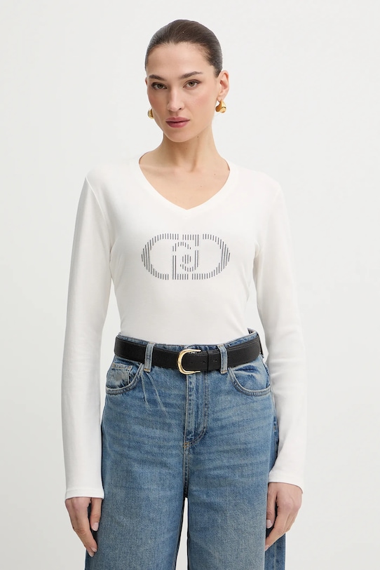 Liu Jo longsleeve regular beżowy TA6053.JS003