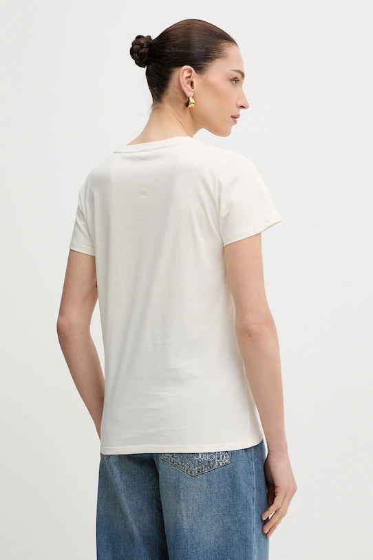 Odzież Liu Jo t-shirt bawełniany TA6056.JS923 beżowy