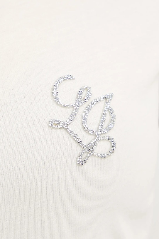 Liu Jo t-shirt bawełniany TA6056.JS923 beżowy