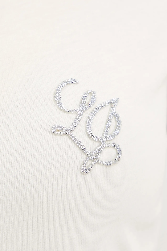 Liu Jo t-shirt bawełniany TA6056.JS923 beżowy