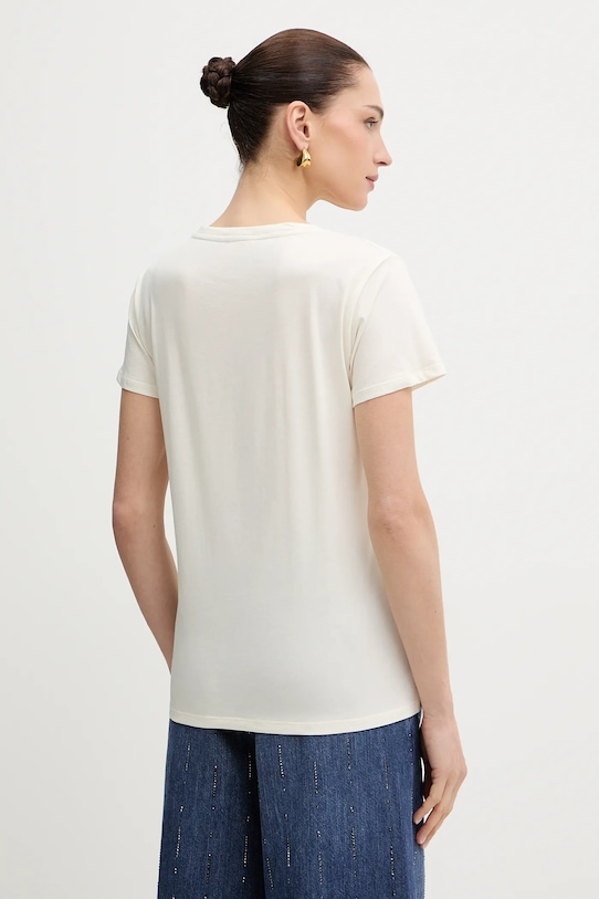 Odzież Liu Jo t-shirt bawełniany TA6056.JS923 beżowy