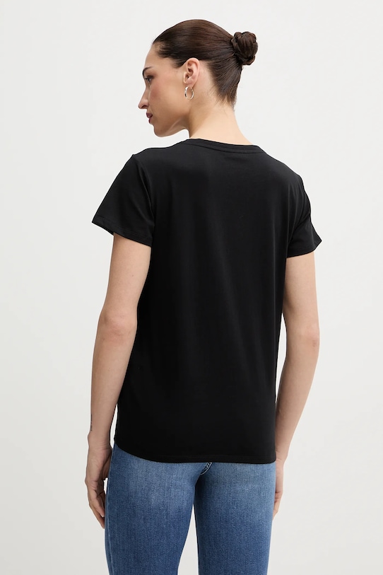 Odzież Liu Jo t-shirt bawełniany TA6056.JS923 czarny