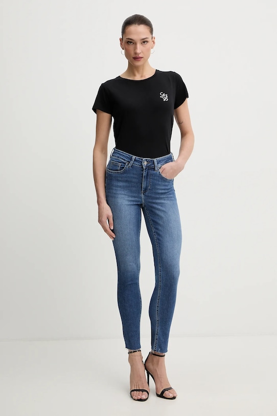 Liu Jo t-shirt bawełniany TA6056.JS923 czarny SS26