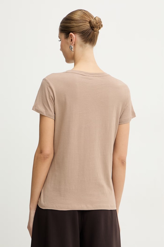 Odzież Liu Jo t-shirt bawełniany TA6057.JS923 beżowy