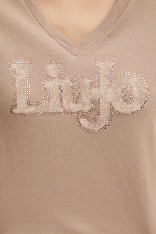 Хлопковая футболка Liu Jo TA6057.JS923 бежевый