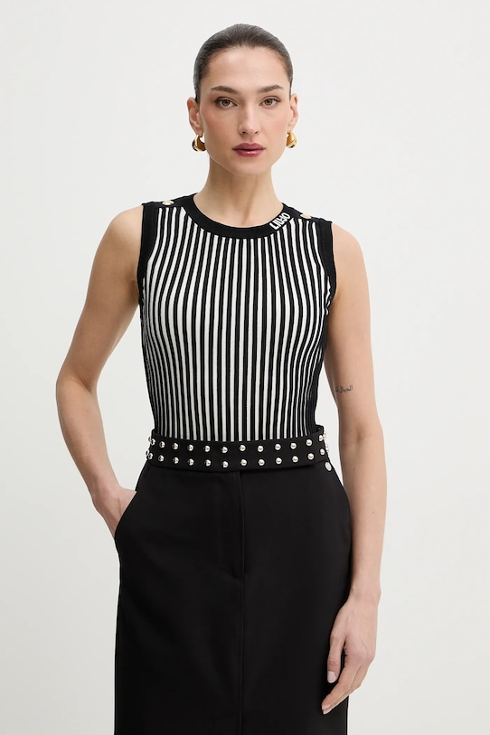 Liu Jo top okrągły czarny TA6064.MS55N