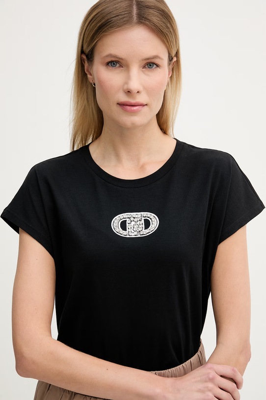 Μπλουζάκι Liu Jo μαύρο TA6164.JS870