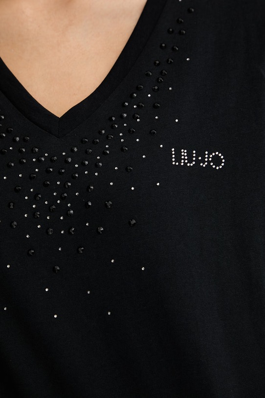 Liu Jo t-shirt damski bawełniany TA6284.JS923 czarny