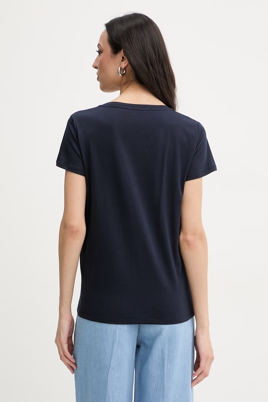Odzież Liu Jo t-shirt damski bawełniany TA6285.JS923 granatowy
