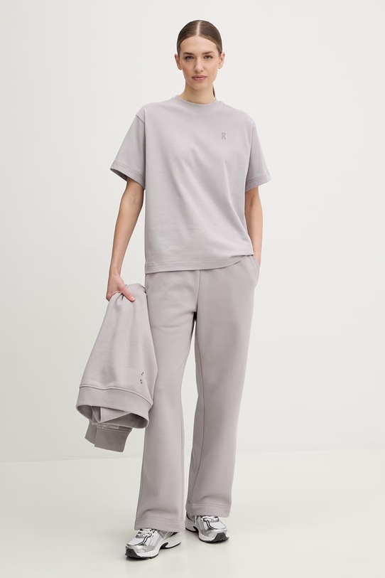 On t-shirt bawełniany Club Collective 1WG11074425 szary SS26