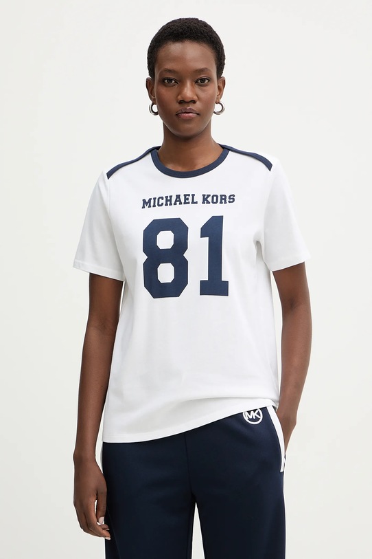 MICHAEL Michael Kors t-shirt bawełniany bawełna beżowy MR651WT97J