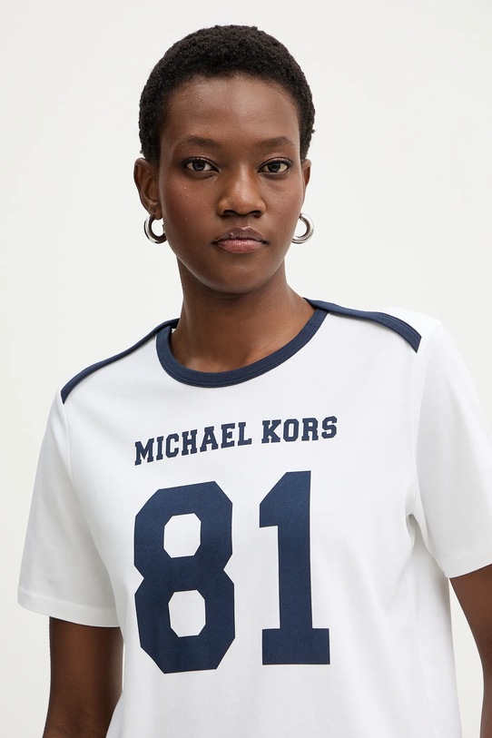 MICHAEL Michael Kors t-shirt bawełniany beżowy MR651WT97J