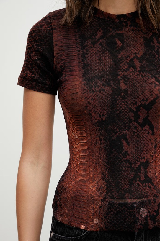 Tričko Jean Paul GAULTIER Python hnedá 26.01.W.TO411.M012P