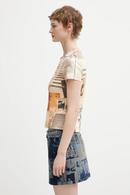 Jean Paul GAULTIER t-shirt Journal 26.01.W.TO400.J026P beżowy SS26