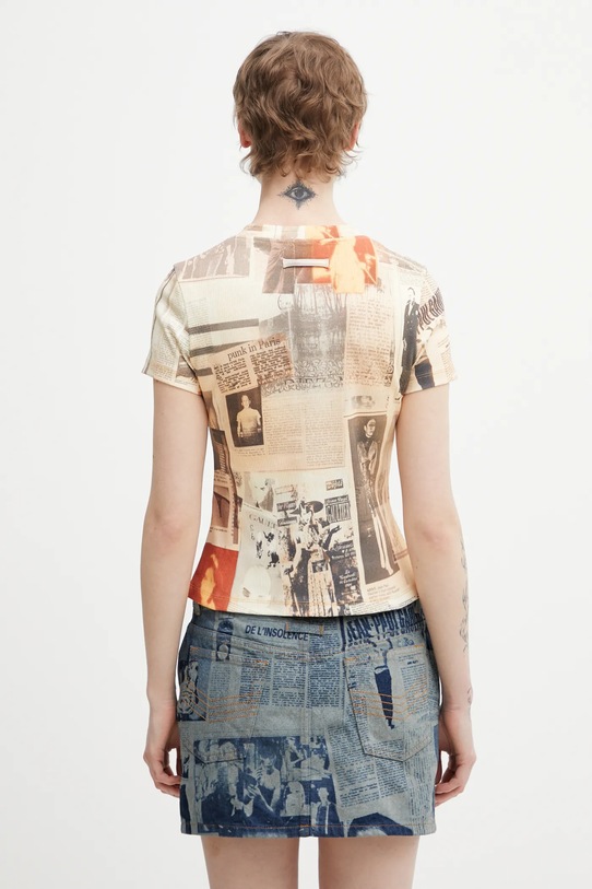 Odzież Jean Paul GAULTIER t-shirt Journal 26.01.W.TO400.J026P beżowy