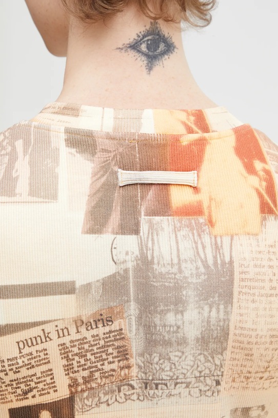 Jean Paul GAULTIER t-shirt Journal beżowy 26.01.W.TO400.J026P