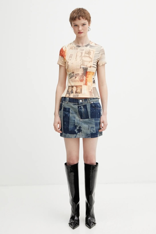 Jean Paul GAULTIER t-shirt Journal 26.01.W.TO400.J026P beżowy