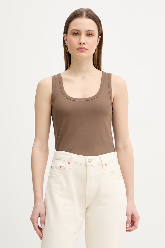 Marella top MLMORATA z elastanem brązowy 2613941015200
