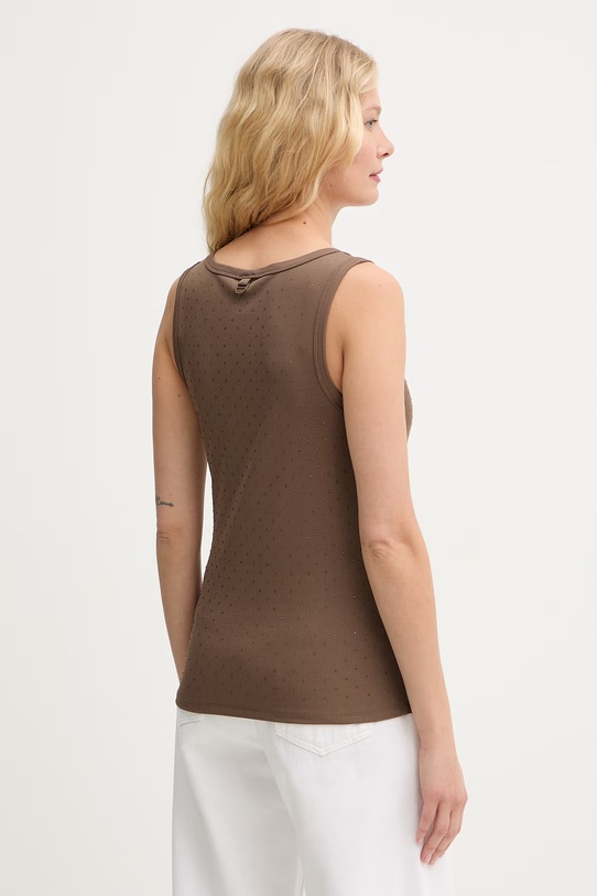 Odzież Marella top damski z wiskozy MLMORATABLING 2613941025200 brązowy