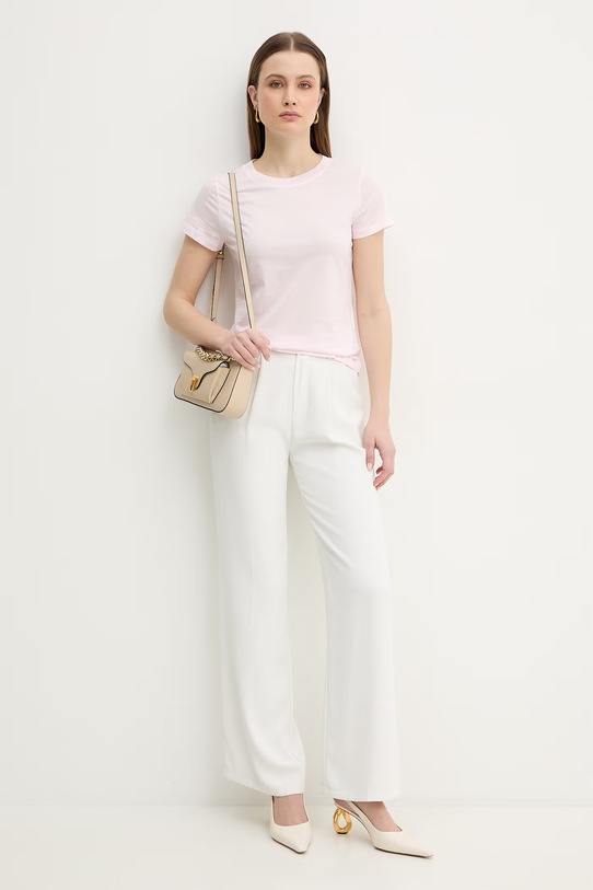 Marella t-shirt bawełniany MLMEURO 2613971015200 różowy SS26