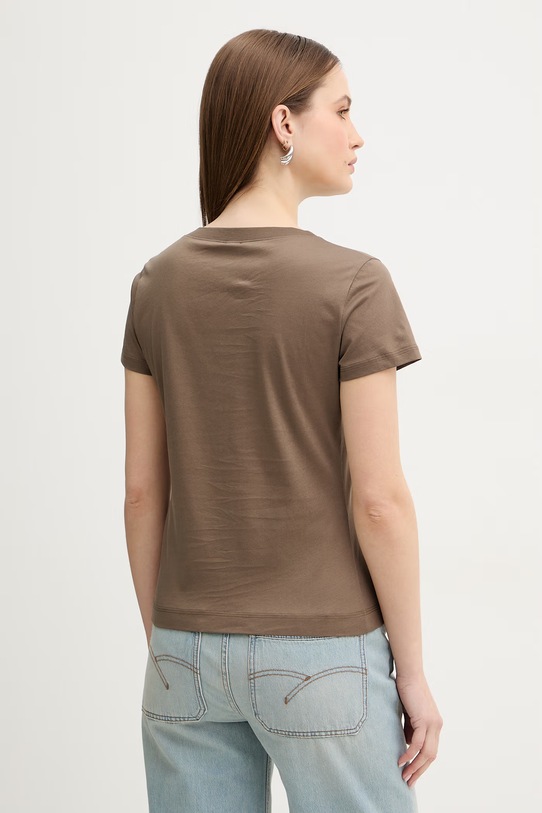 Odzież Marella t-shirt bawełniany MLMEURO 2613971015200 brązowy