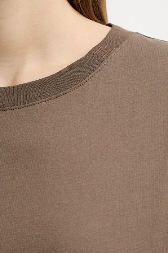 Marella t-shirt bawełniany MLMEURO 2613971015200 brązowy