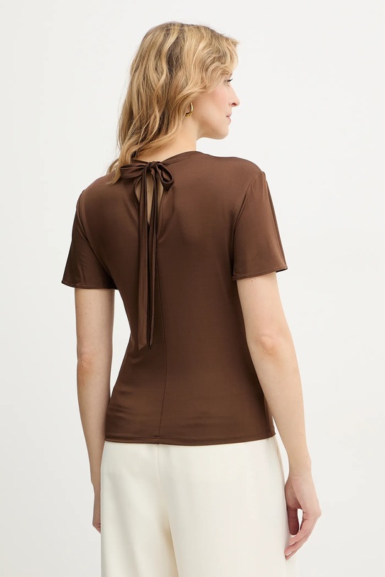 Odzież Marella t-shirt ZINNIA 2613971024200 brązowy