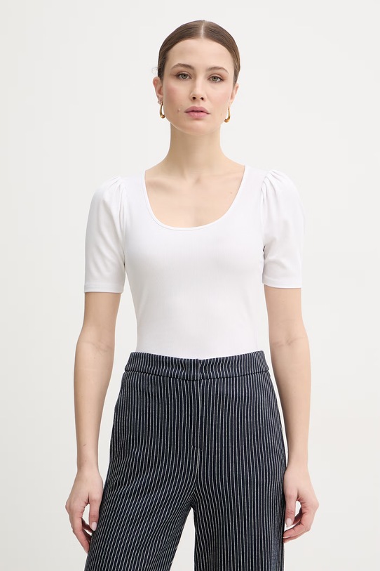 Marella t-shirt FETTA z elastanem biały 2613971034200