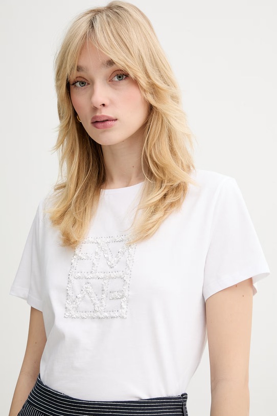 Marella t-shirt bawełniany Emme by Marella biały 2615971031200