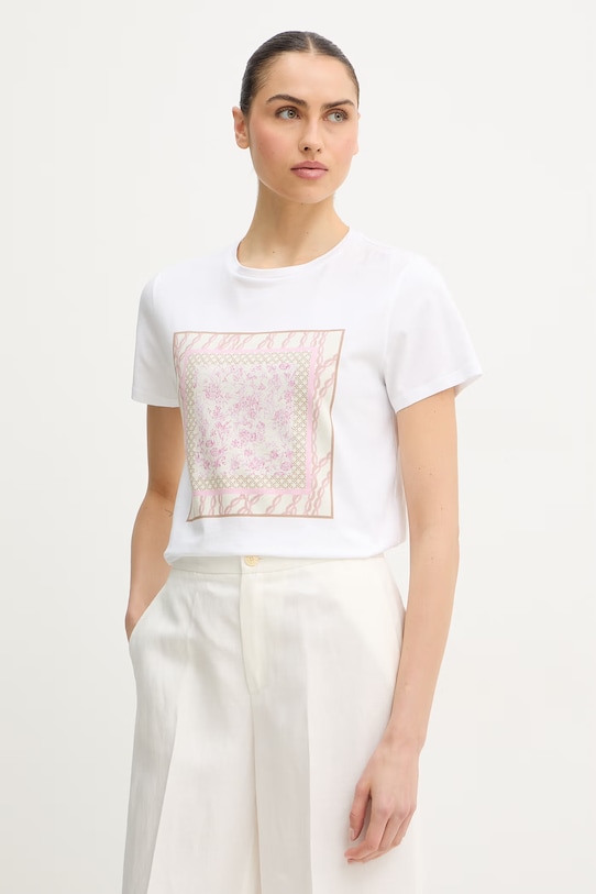Marella t-shirt bawełniany Emme by Marella nadruk biały 2615971051200